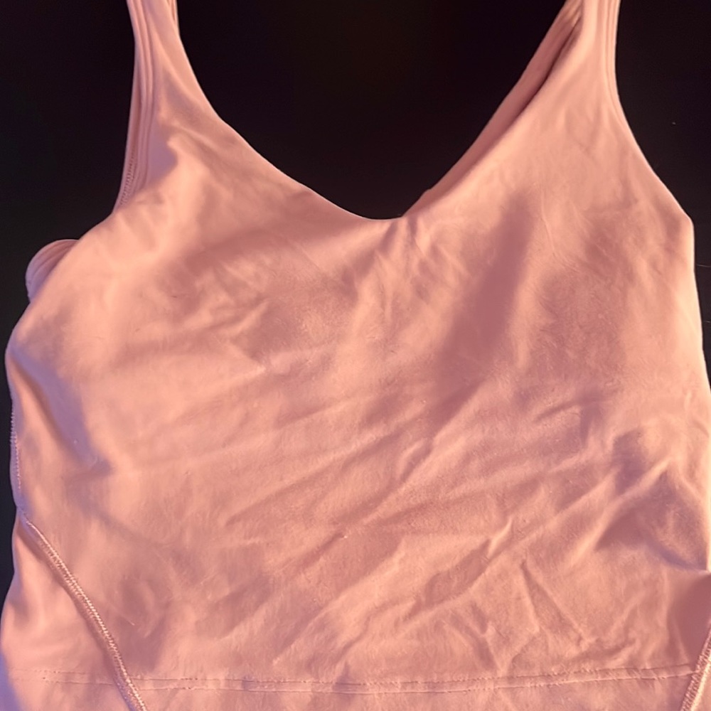 Lululemon size 0 aligned tank top pink